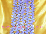 14" five strands blue drop shell strands